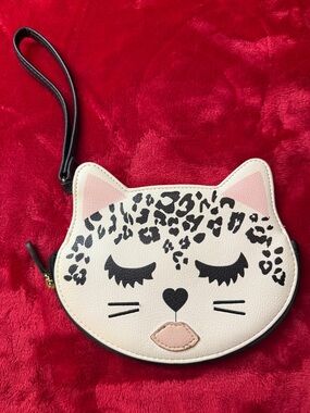 Luv Betsey by Betsey Johnson Leopard Cat Face Wristlet Pouch